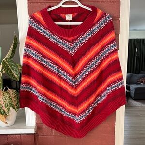 Tommy Hilfiger Kid’s Multicolor Chevron Poncho